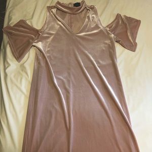 Worthington light pink suede party dress